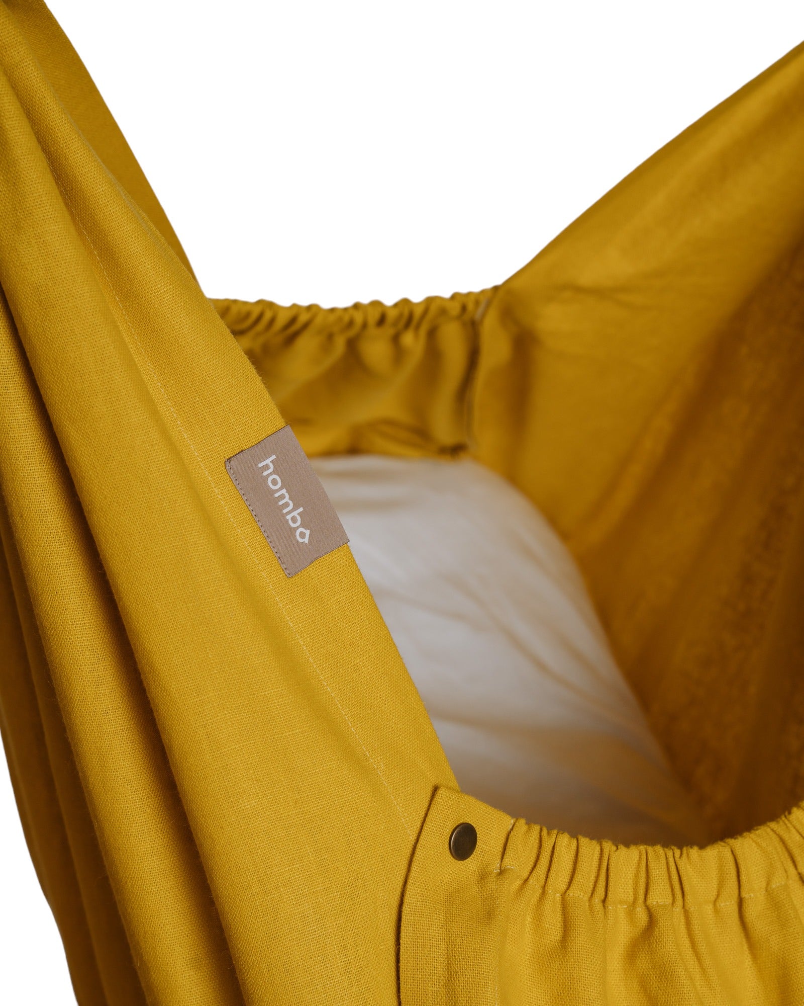 homba® baby hanging cradle linen yellow