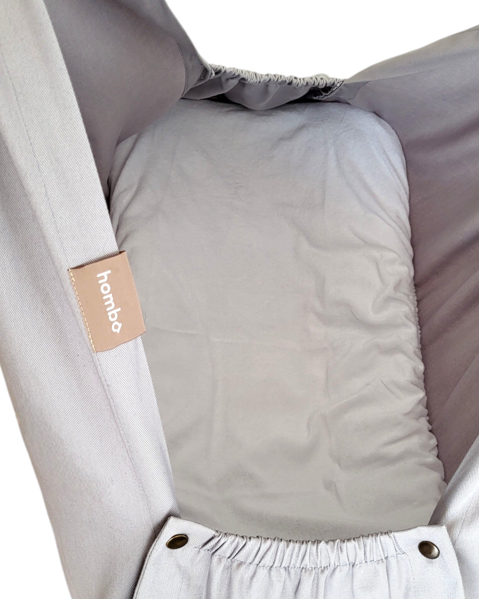 homba® baby hanging cradle cotton light grey