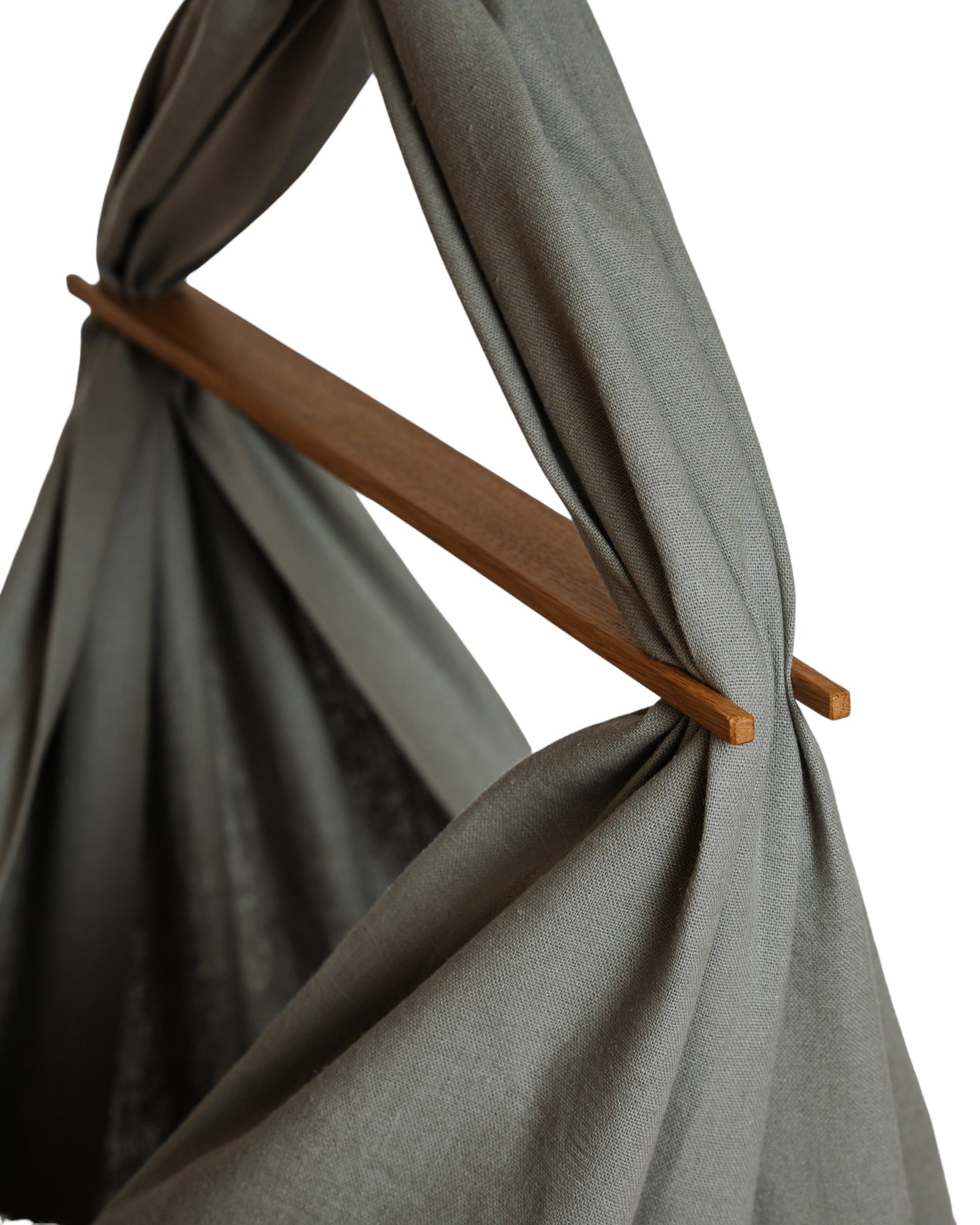 homba® baby hanging cradle linen grey